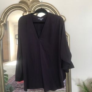 Vince eggplant silk tunic